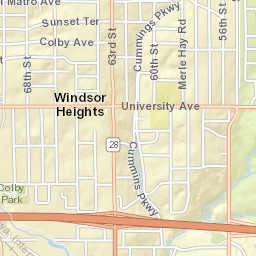 1131 69th Street Windsor Heights IA Street Map