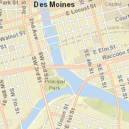 100-108 East Locust Street, Des Moines, IA Street Map
