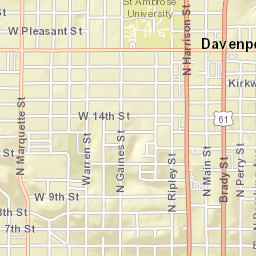 518-698 West Locust Street, Davenport, IA Street Map