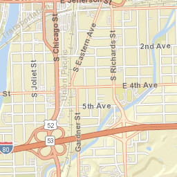 Joliet, Illinois and Michigan Canal, Joliet, IL Street Map