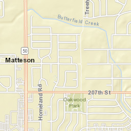 20900-20964 Highway 50, Matteson, IL Street Map