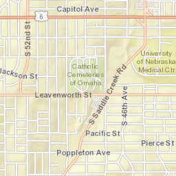 1402-1498 S 44th St Omaha NE Street Map