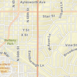 1501-1599 West Avon Lane, Lincoln, NE Street Map