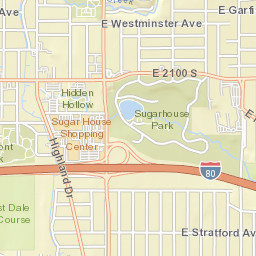 Sugar House Salt Lake City UT Street Map