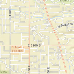 3931-3937 South 1300 East, Salt Lake City Street Map