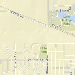 W 14th St Hastings Nebraska  Street Map