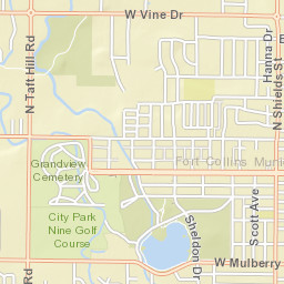 1300-1498 City Park Drive, Fort Collins, CO Street Map