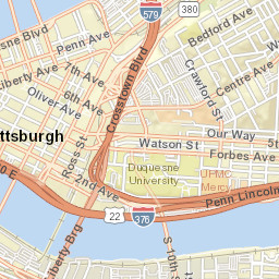 Pittsburgh, Pennsylvania Street Map