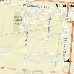 132-142 South Main Street, Bellefontaine Street Map