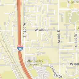 Utah Valley University 785 College Drive Orem UT Street Map