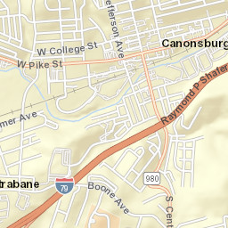 Raymond P Shafer Hwy, Canonsburg, PA Street Map
