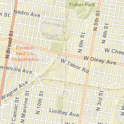 1417 West Olney Avenue, Philadelphia, PA Street Map
