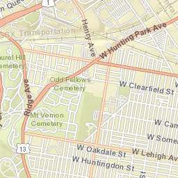 3156 W Clearfield St, Philadelphia, PA Street Map