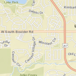 1255 Centaur Village Drive, Lafayette, CO Street Map