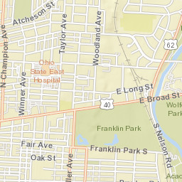 1318 E Broad St, Columbus, OH 43205, Street Map