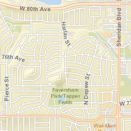 72nd Frontage Road, Arvada, CO Street Map