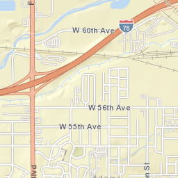 Interstate 76, Denver, CO 80221, America Street Map