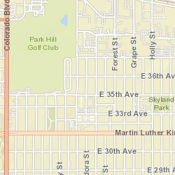 4905-4999 East 36th Avenue, Denver, CO Street Map