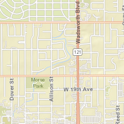 8081-8199 West 23rd Avenue, Lakewood Street Map