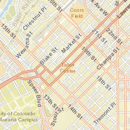 1400 Welton Street Denver CO Street Map