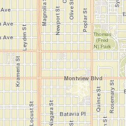 6350-6398 E 28th Ave Denver CO Street Map