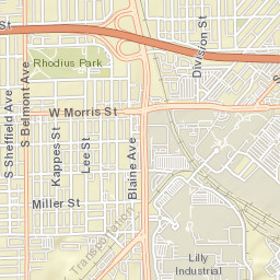 1300-1332 West Ray Street, Indianapolis, IN Street Map