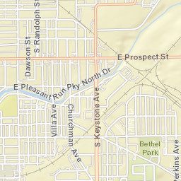 Prospect St, Indianapolis, Indiana Street Map