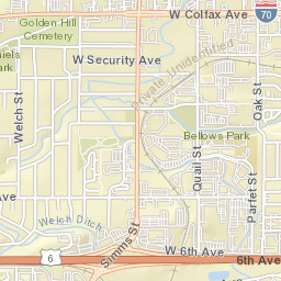 12501-12609 W 6th Ave Frontage Rd Street Map