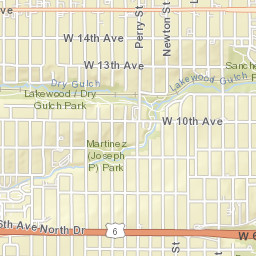 3450-3522 West 6th Avenue North Drive Denver CO Street Map