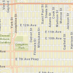 929-965 York Street Denver CO Street Map