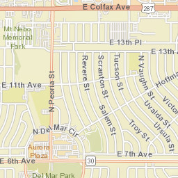 718-778 Peoria Street, Aurora Plaza Liquors, Aurora Street Map