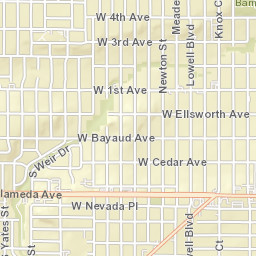 505 South Perry Street, Denver, CO Street Map