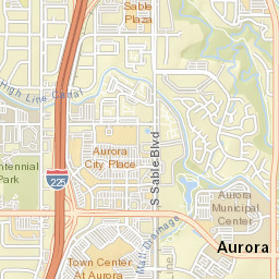 13600-13698 East Bayaud Avenue, Aurora Street Map