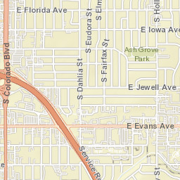 Buchtel Blvd Denver Colorado Street Map