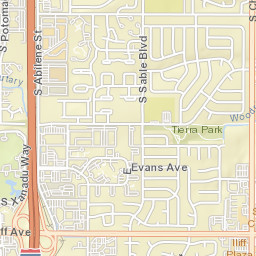 East Iliff Avenue & Interstate 225, Aurora, CO Street Map