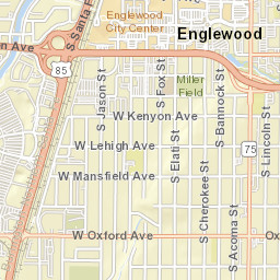 South Platte River Trail, Englewood, CO Street Map