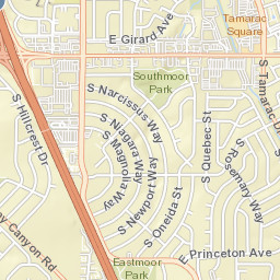 7400 East Hampden Avenue, Denver, CO Street Map