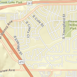 12805 West Stanford Avenue, Denver, CO Street Map