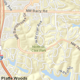 8250 Northwest Barrybrooke Drive, Kansas Street Map