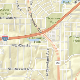 2600-2884 Northeast 46th Street Kansas City MO Street Map