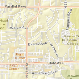 North 74 Terrace, Kansas City, KS 66112 Street Map