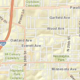 1942-1946 North 32nd Street Kansas City Street Map