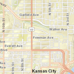 1953-1999 Springfield Boulevard, Kansas City Street Map
