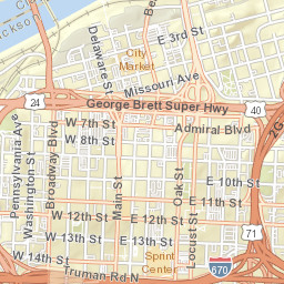 Kansas City Power & Light District 1400-1440 Walnut Stree Street Map
