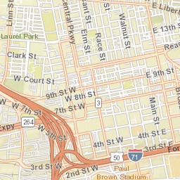 200 East 14th Street Cincinnati OH Street Map