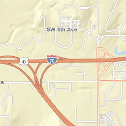 Southwest Wanamaker Road Topeka KS Street Map