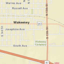 WaKeeney, KS 67672, USA Street Map