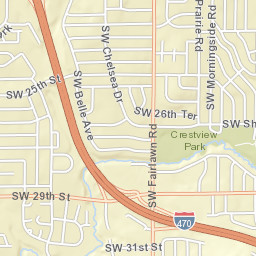 2815-2835 Southwest Fairlawn Road, Topeka Street Map