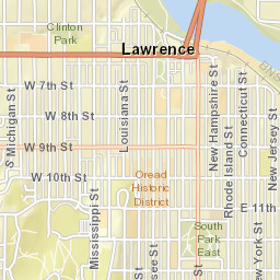 100 East North Park Street Lawrence KS Street Map