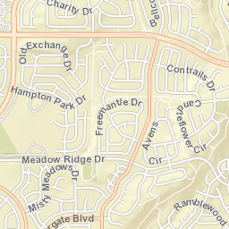 Meadow Ridge Drive Colorado Springs CO Street Map